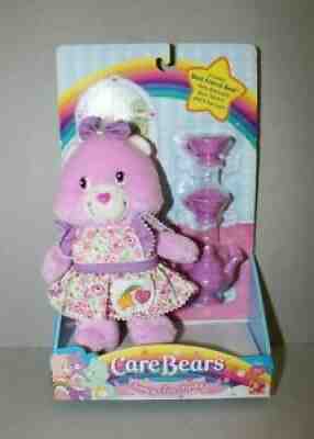 2005 Care Bears Fancy Tea Party Best Friend Bear Purple Party Dress NEW in Box