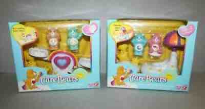 Care Bears Care-a-lot Teeter Totter & Umbrella Lounge Playsets 2003 - NEW