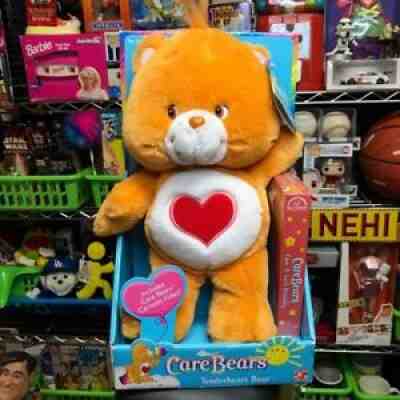 Vtg â??02 Care Bear Tenderheart 13" Orange Plush & VHS Cartoon New in Box