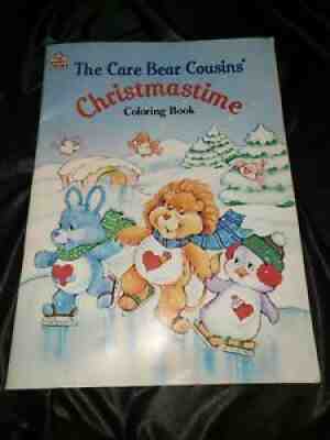 Vtg Care Bears Cousins Christmas Coloring Book 86 Elephant Lion Lamb Penguin
