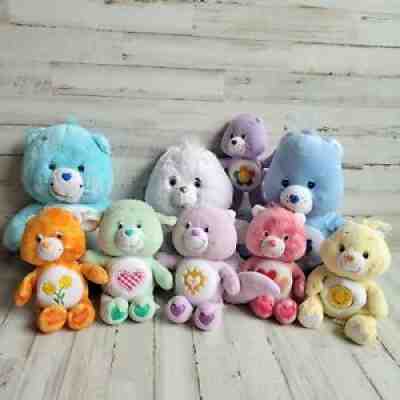 Lot Of 9 Care Bear Stuffed Animal Plush Dolls