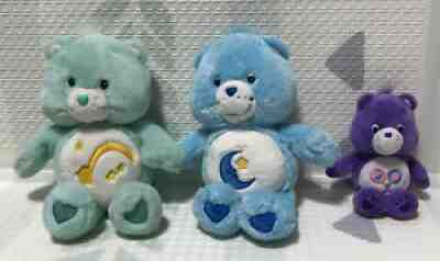 Care Bears Plush 2003 Talking Wishing Bear Bedtime Sleepy Blue Moon& Share Bear