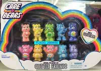 Care Bears Glitter Friends Collector Set Bedtime Harmony Bear 10 Mini Figures