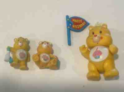 Care Bears Vintage Posable Birthday Bear With Accessory And Miniatures