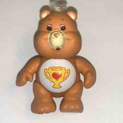 Vintage Care Bears Champ Trophy Bear Kenner Poseable Posable PVC 3