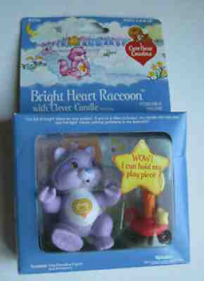VTG Care Bear Cousins Bright Heart Raccoon Poseable Figure Complete In Box CIB