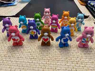 Lot of 13 Care Bear Figures Moveable Arms JP 3