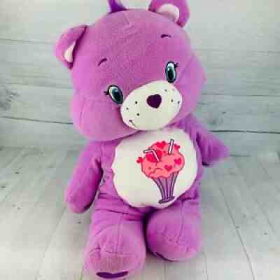 Care Bears SHARE BEAR Jumbo Plush Milkshake Belly Purple Stuffed Animal 2018
