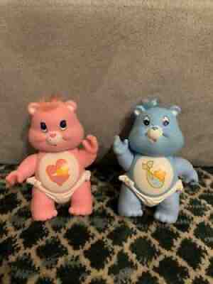 Vintage 1983 Kenner Care Bear BABY HUGS & TUGS Poseable Figure Lot Toy 80s
