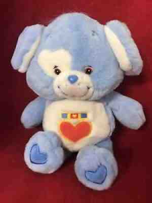 2004 CARE BEAR COUSINS LOYAL HEART DOG 13â? SOFT PLUSH BLUE PUPPY DOG-RARE