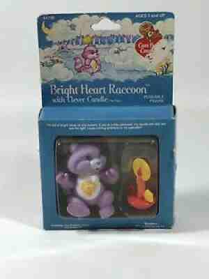 NIB Care Bears Posable Figure Bright Heart Raccoon W/ Clever Candle Accessory