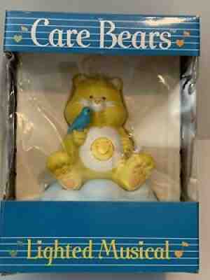 Vintage 84' Care Bears Lighted Musical Cheer Bear Happy Days Are Here Again NIB