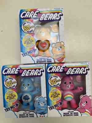 Lot of 3 CARE BEARS Unlock the Magic Interactive Care Bears Figures -Set of 3
