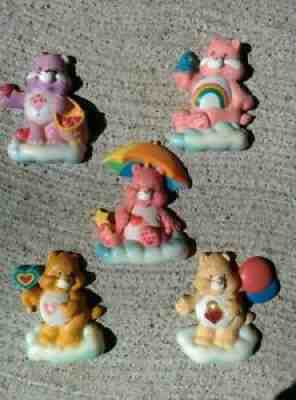 Lot of 5 VINTAGE CARE BEAR Magnets from 1985 2.25" Share Secret Cheer Tender