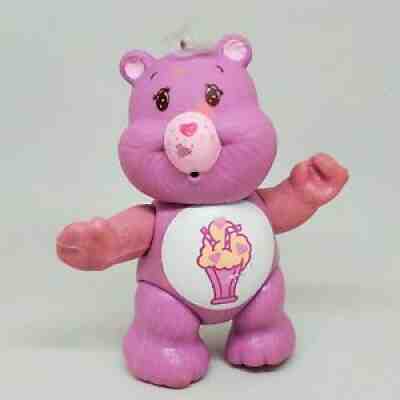 Vintage Care Bears Poseable Figure Share Bear 1983 Kenner Purple Milkshake