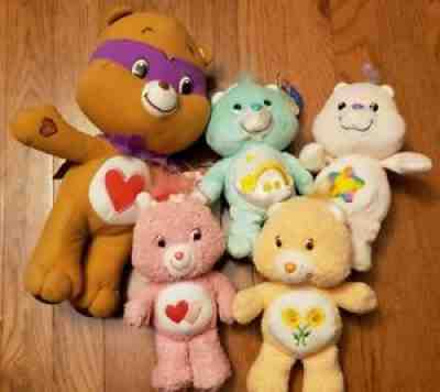 Vintage Lot Of Care Bear Plush 2003 2004 Wish Bear True Heart Bear Friend Bear