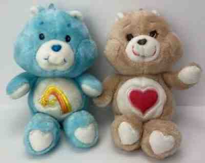 Vintage 1983 Kenner Care Bears Lot - WISH Blue Bear & TENDERHEART Brown Bear