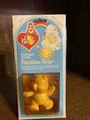 Vintage (1982) Care Bears Funshine Bear Poseable Figure ~ Original Sealed Box!