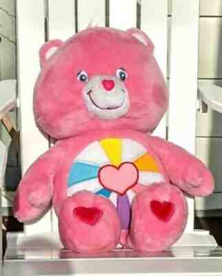 Care Bears Hopeful Heart Bear Large 26â? XL Jumbo Plush 2005 Pink SR29305