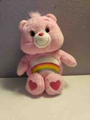 Care Bear Cheer Bear Pink Rainbow 2012 Hasbro Plush Stuffed Animal Toy