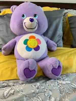 Care Bears Harmony Bear 24â? Large Plush 2004 Purple Stuffed Animal Toy
