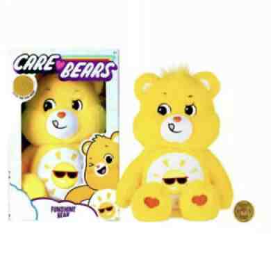 Care Bears FUNSHINE BEAR 2020 Huggable Soft 14 inch Plush NEW in Box