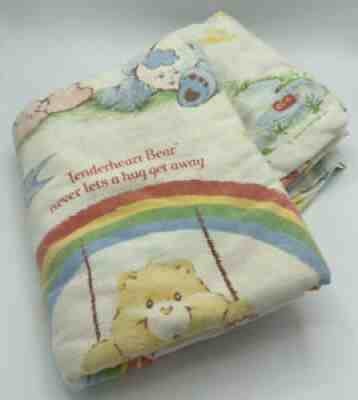 CARE BEAR SHEETS VINTAGE 1980s Twin Fitted & Flat Child's Room Decor