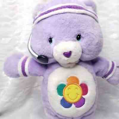 Care Bears 2004 Fit 'N' Fun Harmony Bear Exercise Work Out Electronic Purple Toy