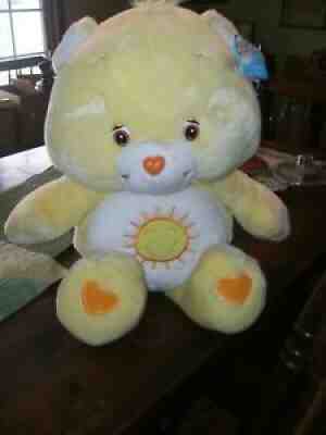 Care Bears Funshine Bear Yellow 21 inches 2002 with tags