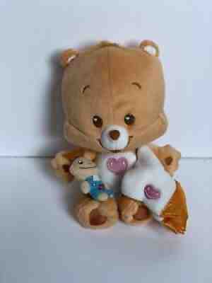 Care Bear Cubs Tenderheart Cub Plush Toy Doll Stuffed Animal Orange Blanket 2005