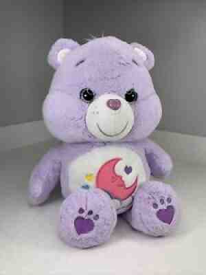 Care Bears Sweet Dreams Bear Purple Plush Stuffed Animal Moon Hearts 19â? Toy