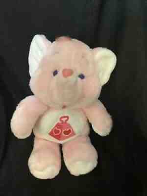 vintage 1980s Care Bears Cousins: Lotsa Heart Elephant Pink 13