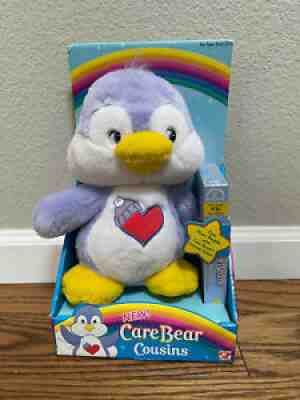 New In Box 2004 Care Bear with VHS Cozy Heart Penguin Plush