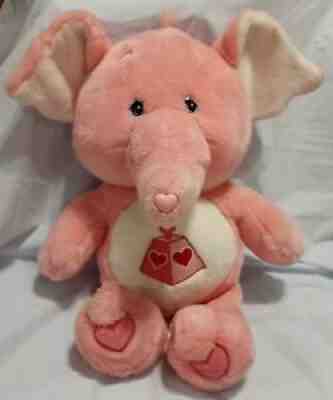Care Bear Cousins Lotsa Heart Elephant Pink 2004 Stuffed Toy Plush Used