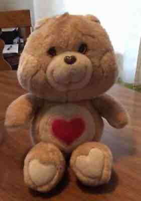 1983 Vintage Care Bears Tenderheart Bear 13" Plush Kenner with Red Heart MINTY!!