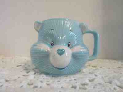 VTG Care Bear Bedtime Bear Coffee Mug Cup Porcelain Blue 1980s