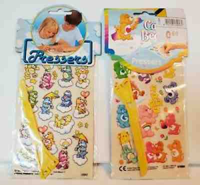 * 1986 Care Bears Sticker Pressers * LOT of 2 * Rare Vintage 1983 & 2003 Grumpy