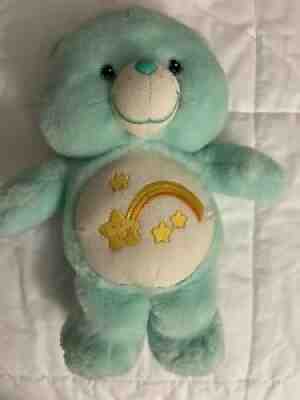 Care Bear Blue Wish Glow In The Dark 2002 Stuffed Soft Plush Doll Toy 13