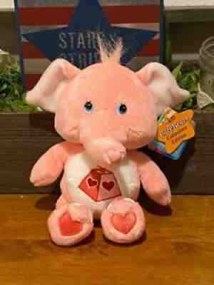 Care Bear Cousins Lotsa Heart Elephant Plush Beanie 2003 Toy NEW!