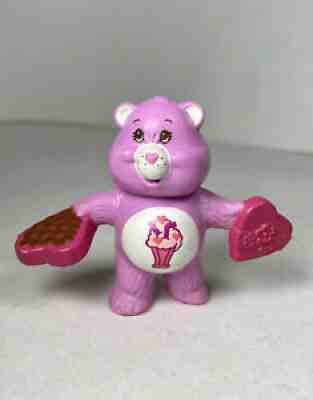 Vtg Care Bears Share Bear Basket Box Chocolates PVC Figure 1984 Miniature Mini