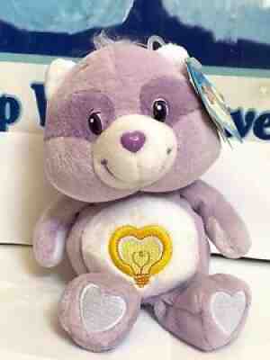 Care Bearsâ??Bright Heart Raccoon COUSIN Plush 2002 20th Anniversary with Tags!