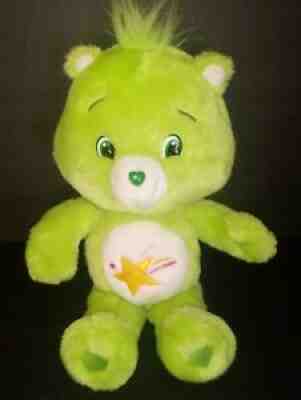 Care Bears Oopsy Bear Green Plush Bear Star Hearts Stuffed Animal Toy 14