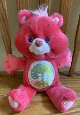 Vintage 1991 Kenner Environmental Care Bears Pink Friend Bear Tree Tummy Plush