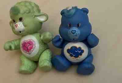 Two Care Bear Figures Lamb And Grumpy Bear