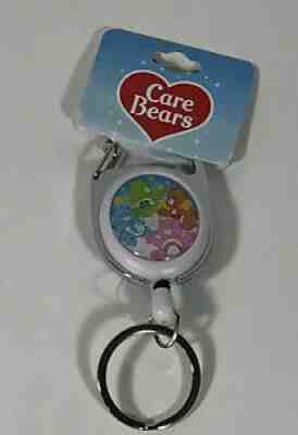 NWT Care Bears Good Luck Bedtime Cheer Tenderheart Bear Retractable Keychain