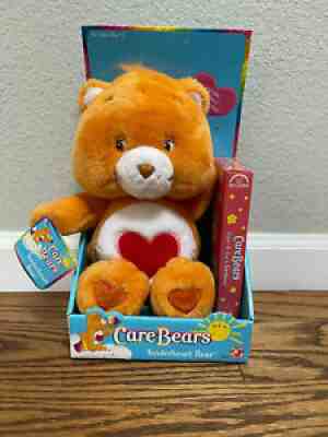 2002 Care Bear with VHS Brown Tenderheart Bear Plush heart with box