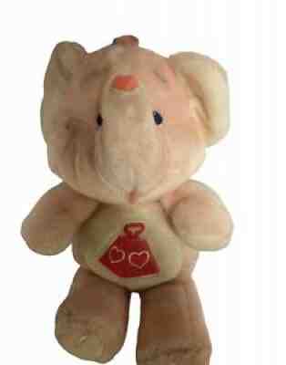 Vintage 1984 Care Bear Cousins Lotsa Heart Kenner Original Plush Elephant 13â?