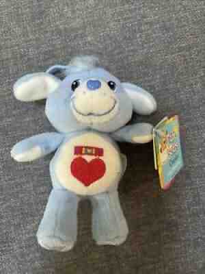 NWT 2003 Care Bears Cousin 5" Plush Loyal Heart Dog Clip On Key Chain
