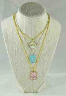 Care Bears Enamel Jewelry Necklace Lot of Three