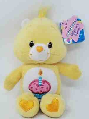 Care Bears Collectors Edition Series 1 (2003) Yellow Birthday Bear with Tags